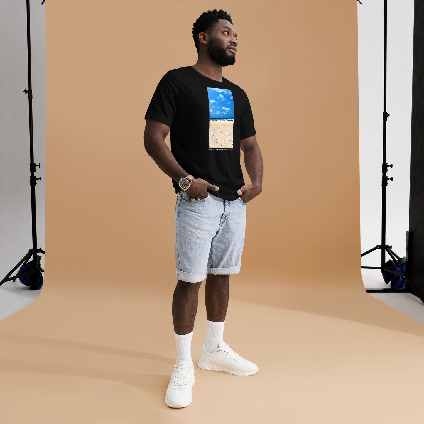 CAMISETA UNISEX CON UNA FOTOGRAFIA ORIGINAL DEL MUNDO, PLAYA EN LA ISLA DE ARUBA PAISES BAJOS (HOLANDA).